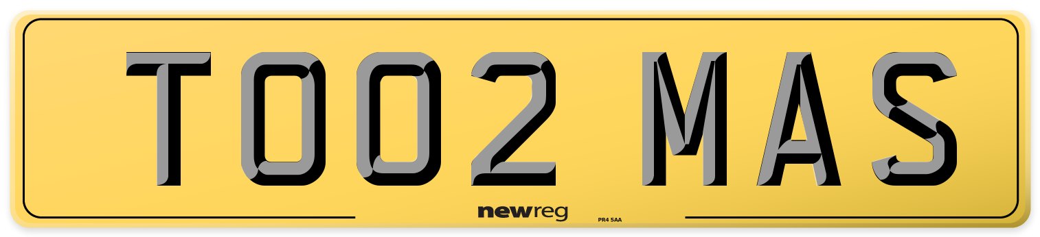 TO02 MAS Rear Number Plate