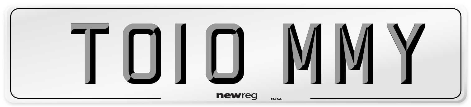 TO10 MMY Front Number Plate