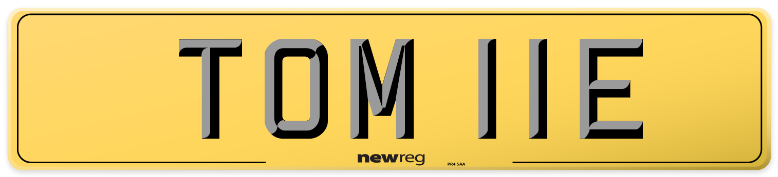 TOM 11E Rear Number Plate