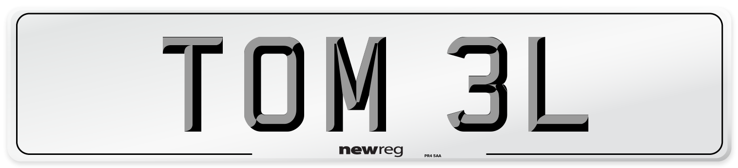 TOM 3L Front Number Plate