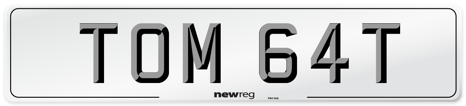 TOM 64T Front Number Plate