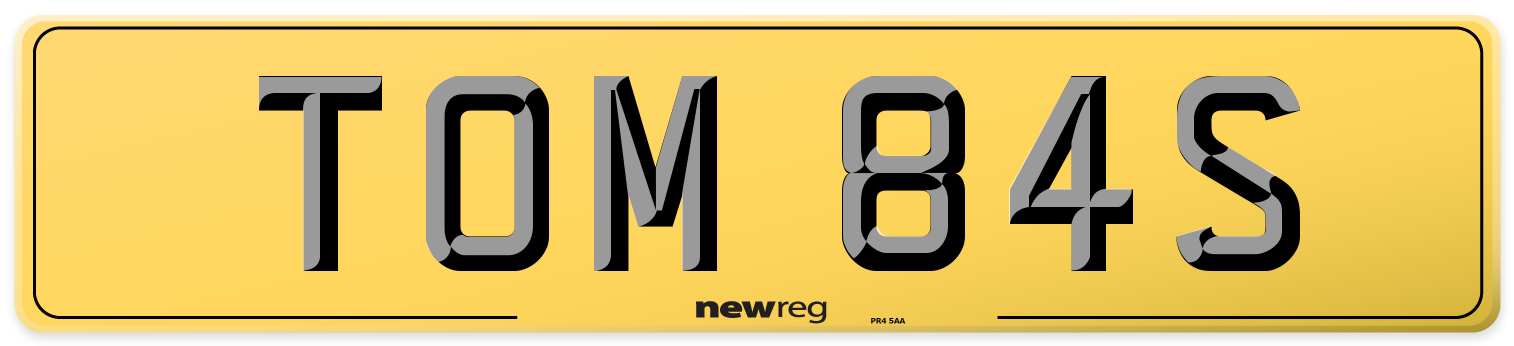 TOM 84S Rear Number Plate