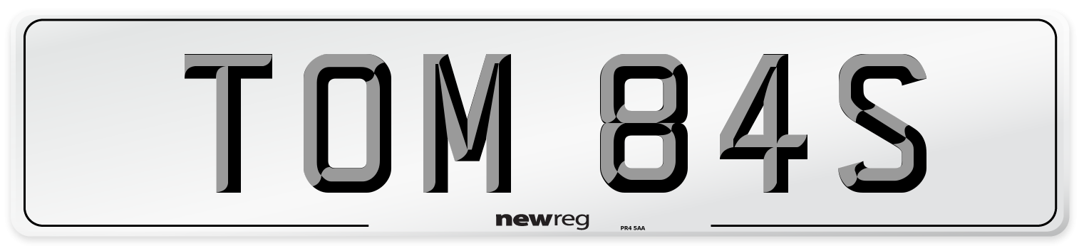 TOM 84S Front Number Plate