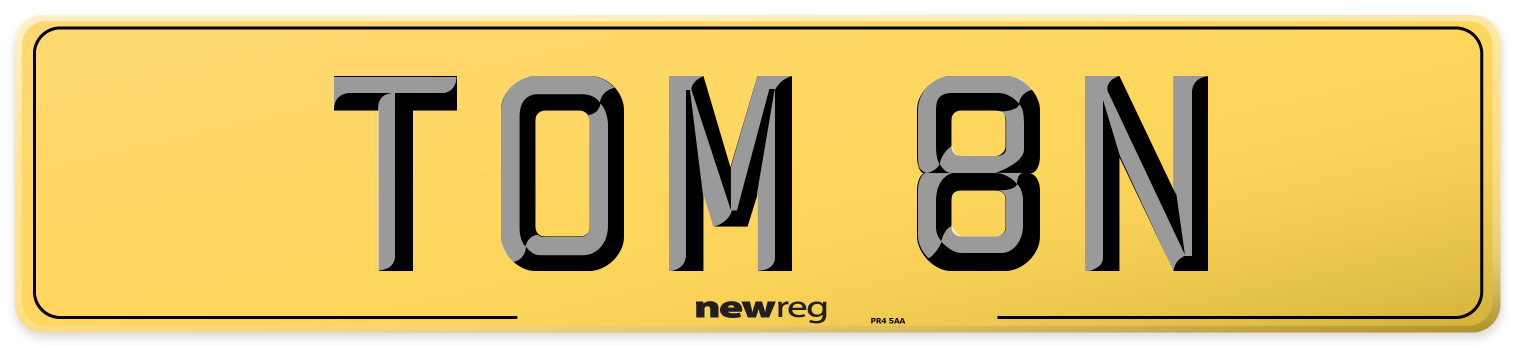 TOM 8N Rear Number Plate