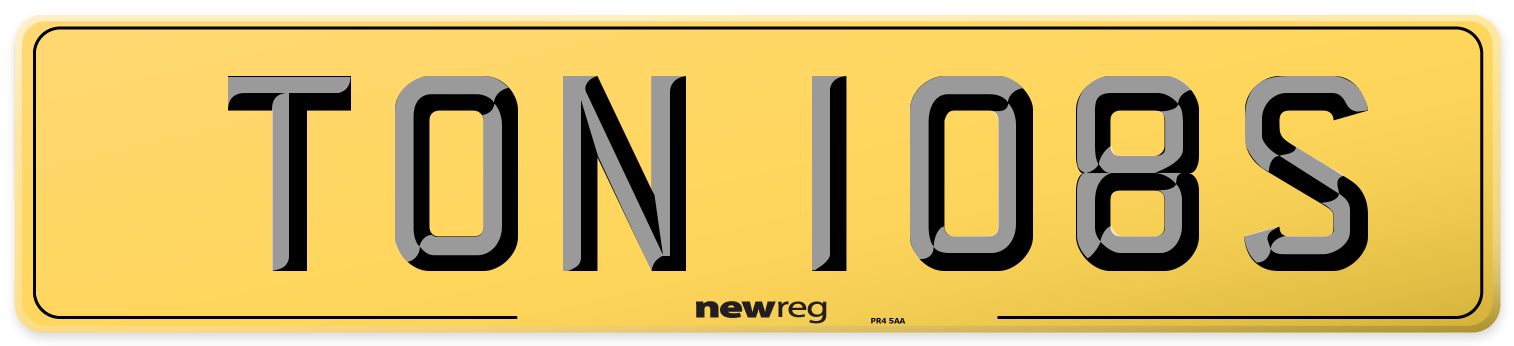 TON 108S Rear Number Plate