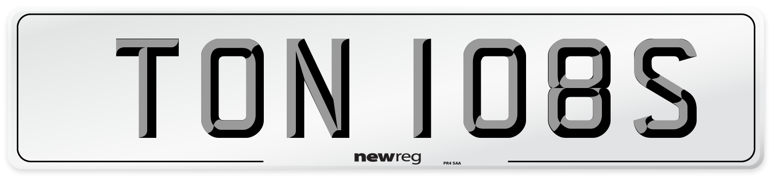 TON 108S Front Number Plate