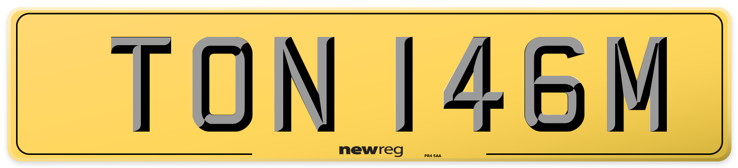TON 146M Rear Number Plate