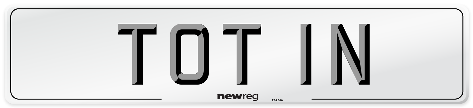 TOT 1N Front Number Plate
