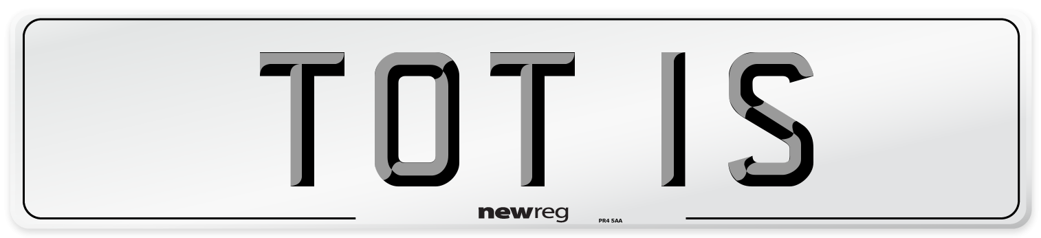 TOT 1S Front Number Plate