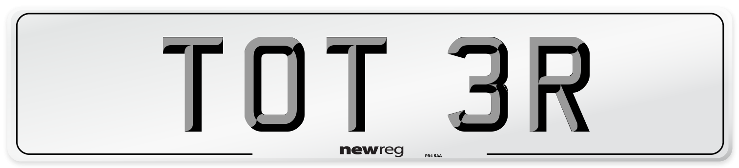 TOT 3R Front Number Plate