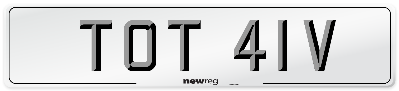 TOT 41V Front Number Plate