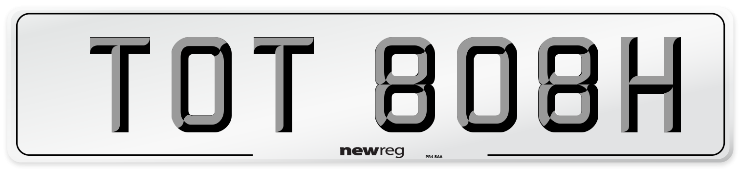 TOT 808H Front Number Plate