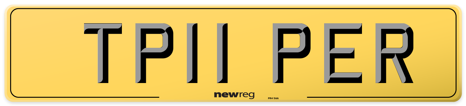 TP11 PER Rear Number Plate