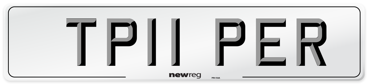 TP11 PER Front Number Plate