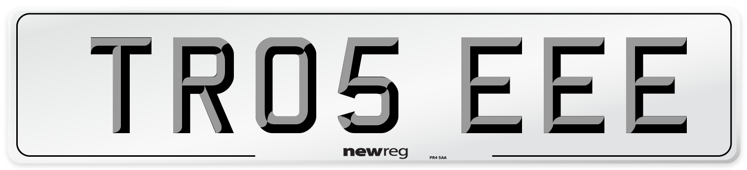 TR05 EEE Front Number Plate