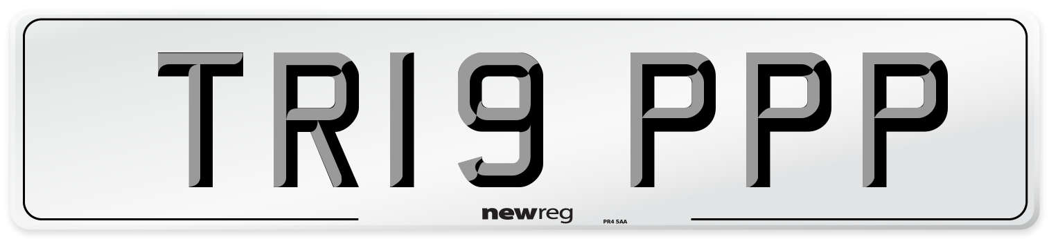 TR19 PPP Front Number Plate