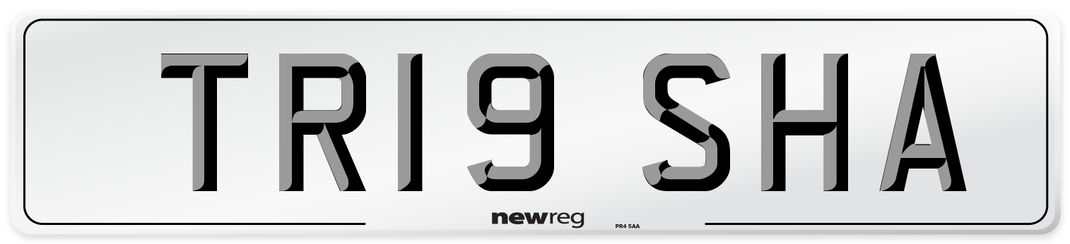 TR19 SHA Front Number Plate