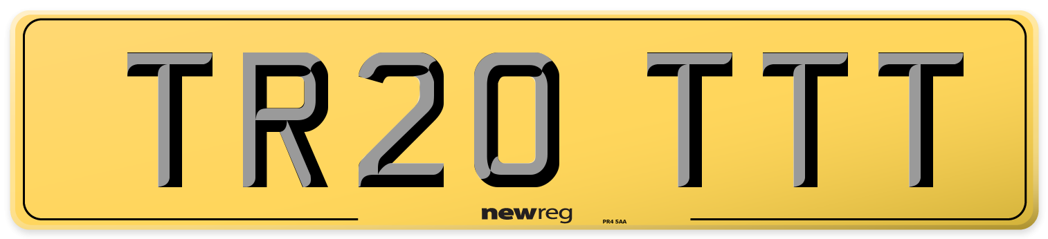 TR20 TTT Rear Number Plate
