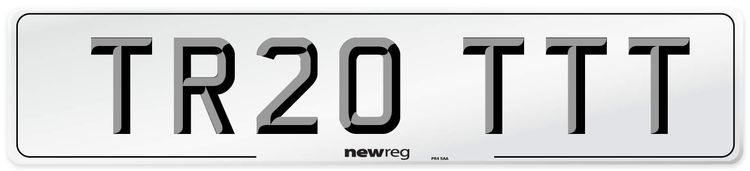 TR20 TTT Front Number Plate