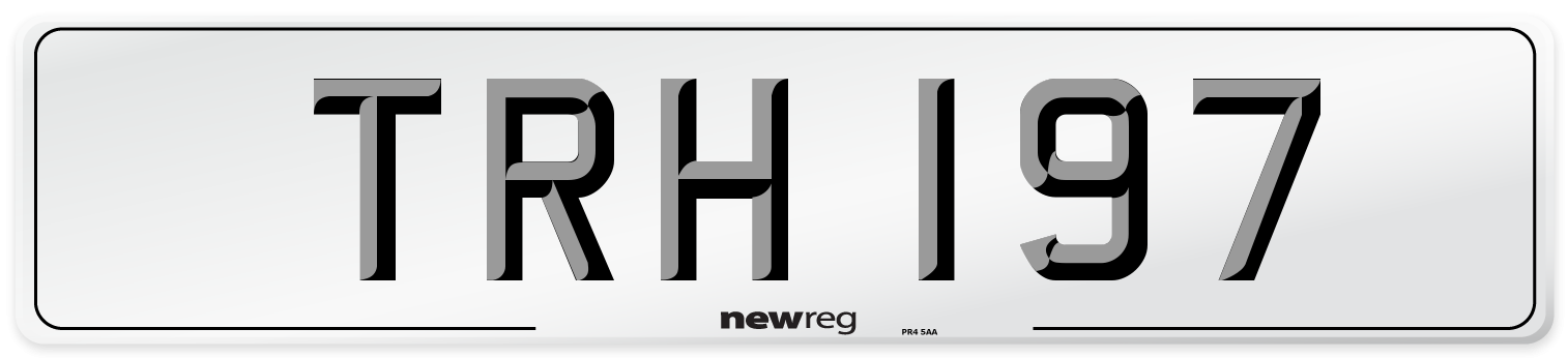 TRH 197 Front Number Plate