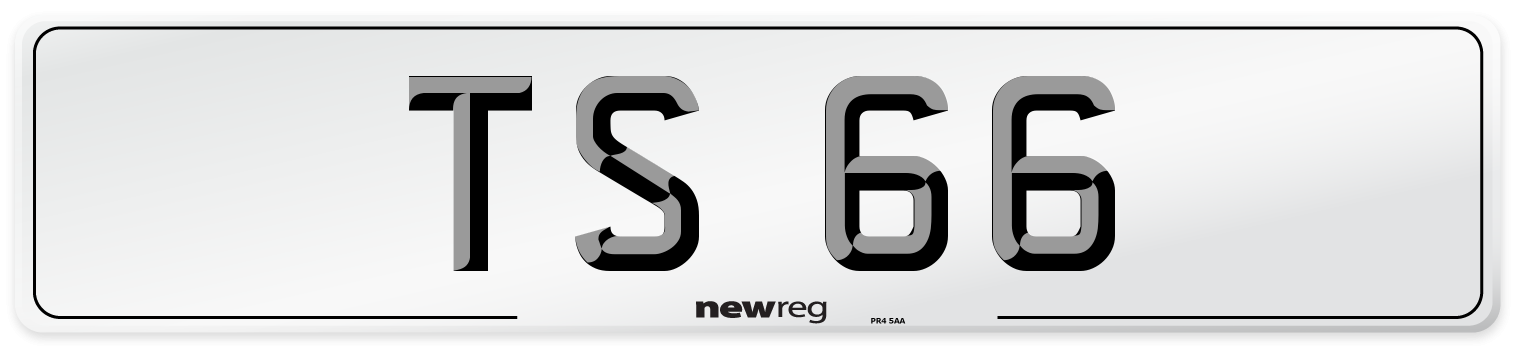 TS 66 Front Number Plate