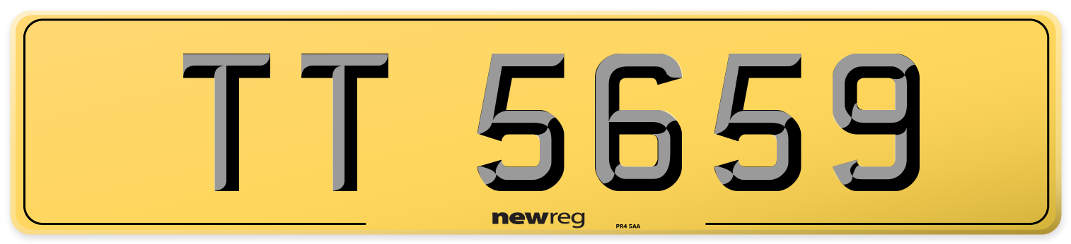 TT 5659 Rear Number Plate