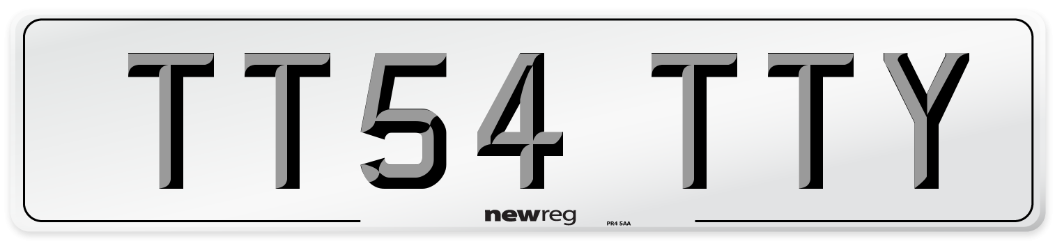 TT54 TTY Front Number Plate