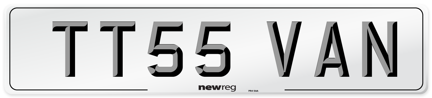 TT55 VAN Front Number Plate
