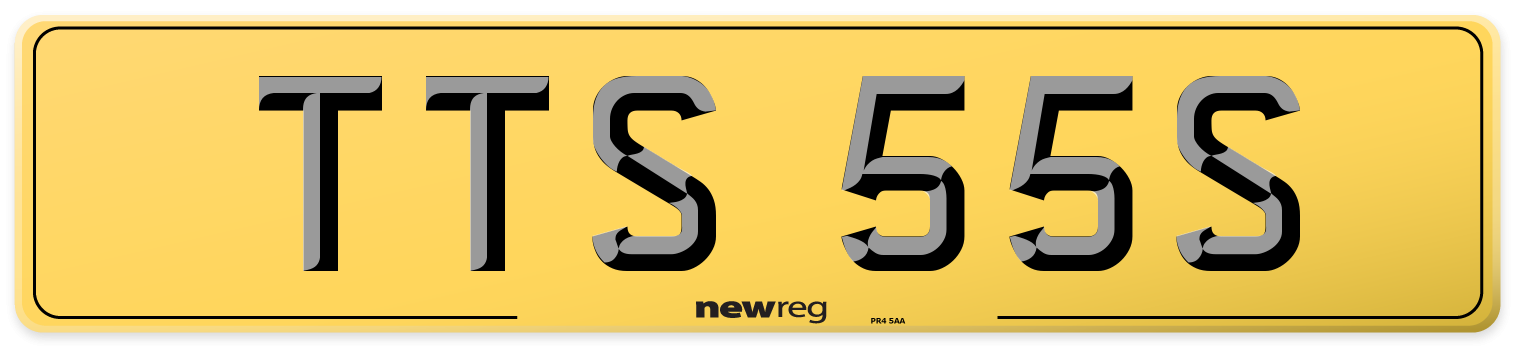 TTS 55S Rear Number Plate