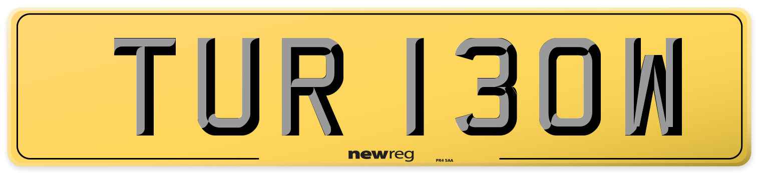 TUR 130W Rear Number Plate