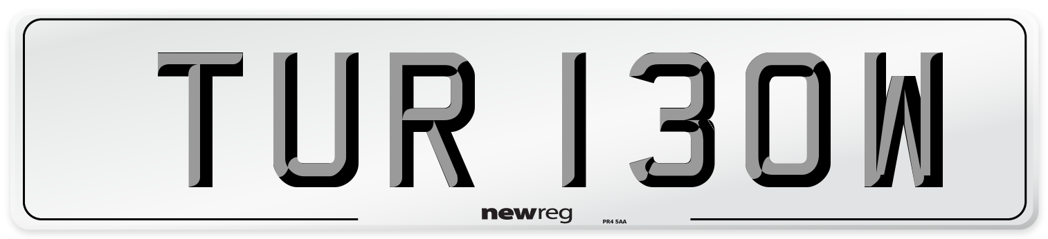 TUR 130W Front Number Plate