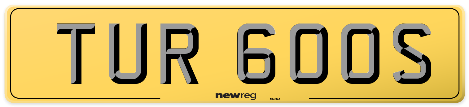 TUR 600S Rear Number Plate