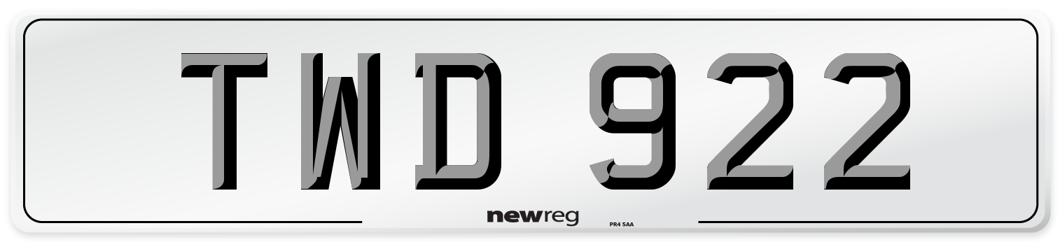 TWD 922 Front Number Plate