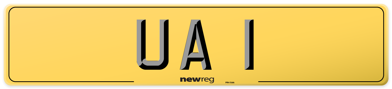 UA 1 Rear Number Plate