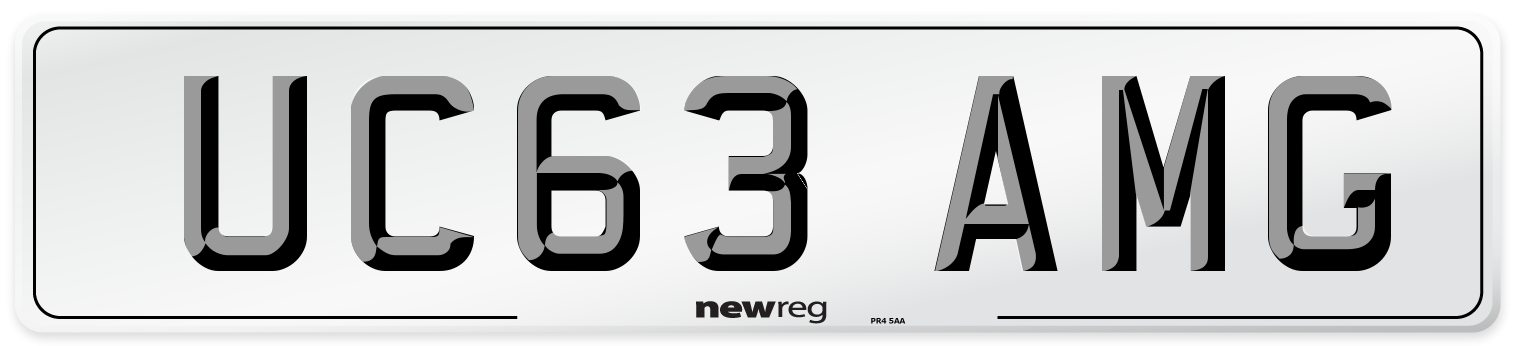 UC63 AMG Front Number Plate