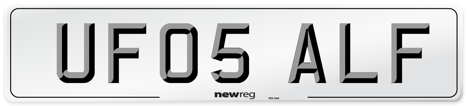 UF05 ALF Front Number Plate