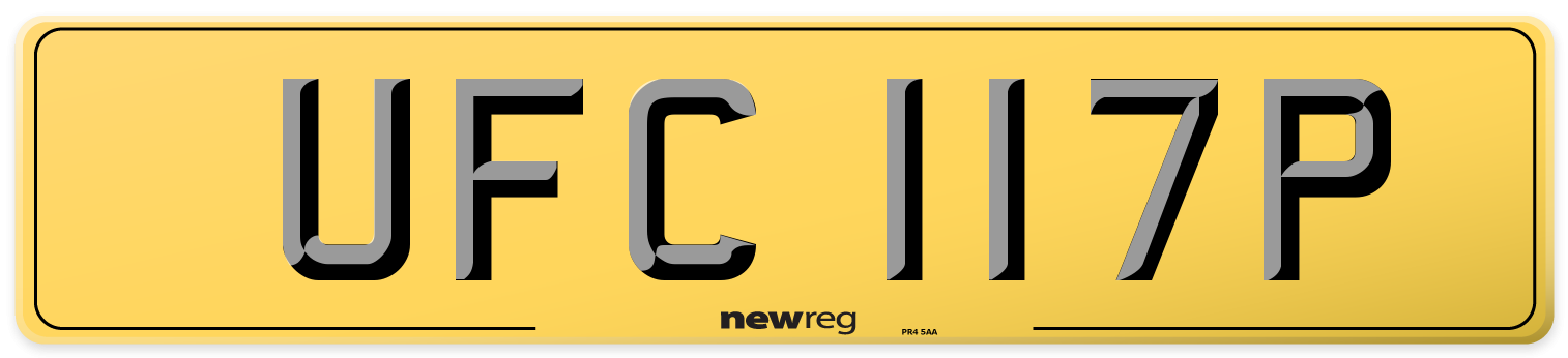 UFC 117P Rear Number Plate