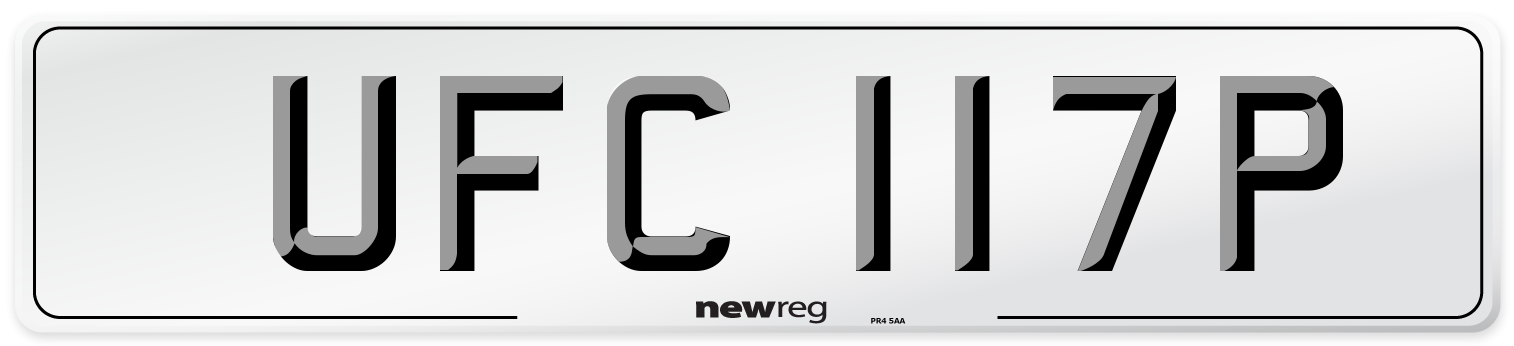 UFC 117P Front Number Plate