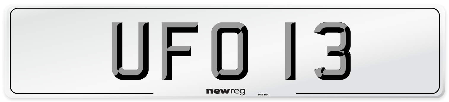 UFO 13 Front Number Plate
