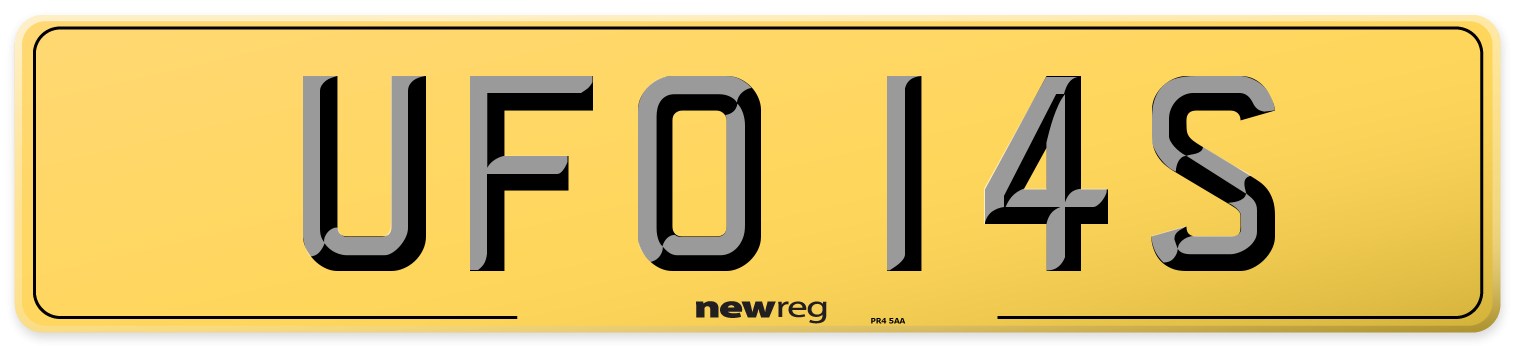 UFO 14S Rear Number Plate