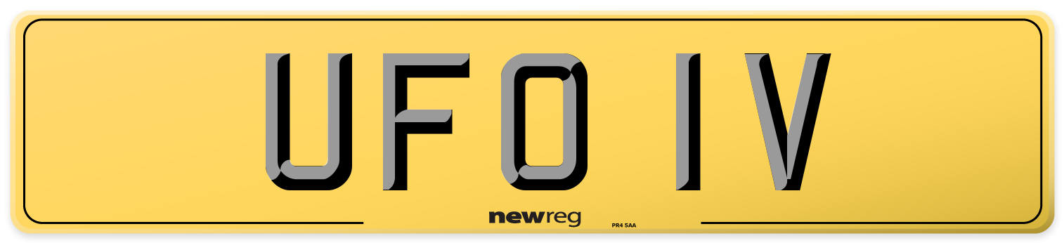 UFO 1V Rear Number Plate