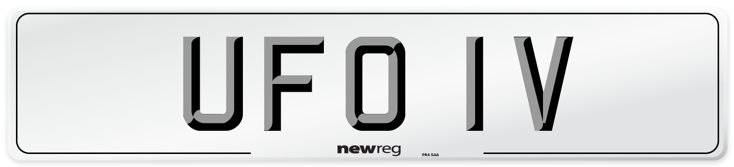 UFO 1V Front Number Plate