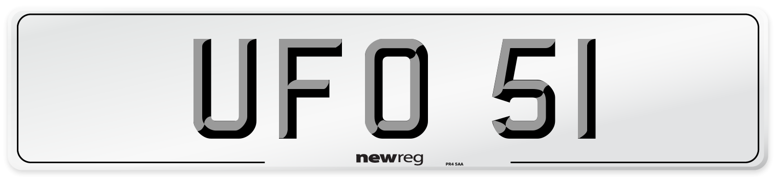 UFO 51 Front Number Plate