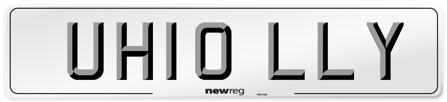UH10 LLY Front Number Plate