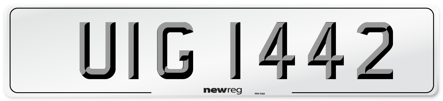 UIG 1442 Front Number Plate
