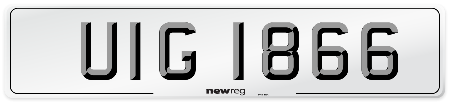 UIG 1866 Front Number Plate