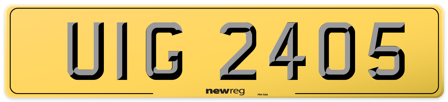 UIG 2405 Rear Number Plate
