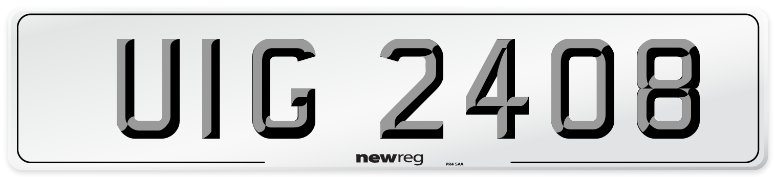 UIG 2408 Front Number Plate
