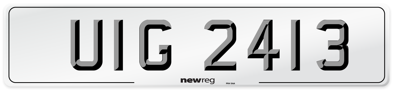 UIG 2413 Front Number Plate