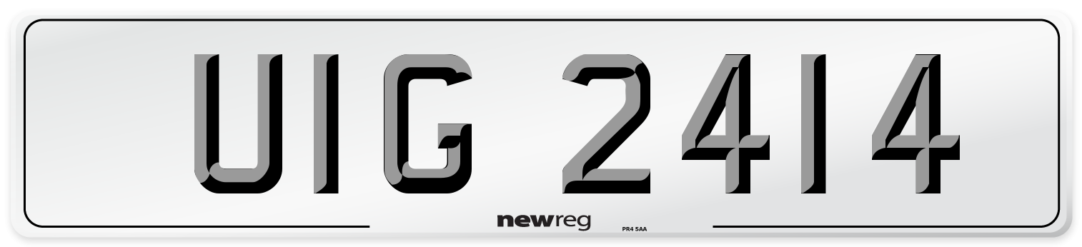 UIG 2414 Front Number Plate